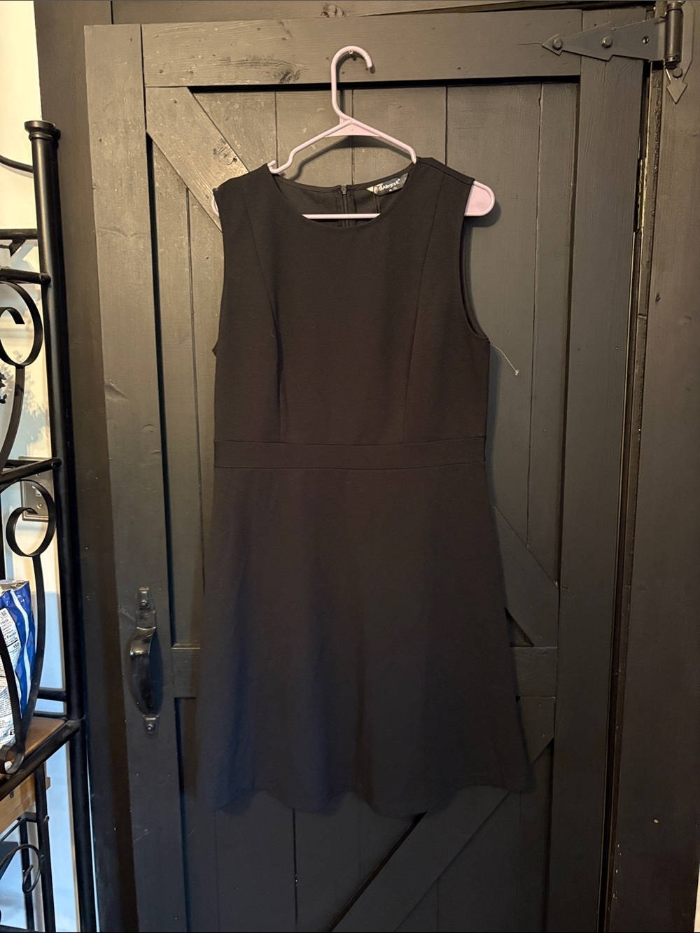 Allegra K Black Scoop Neck Top XL